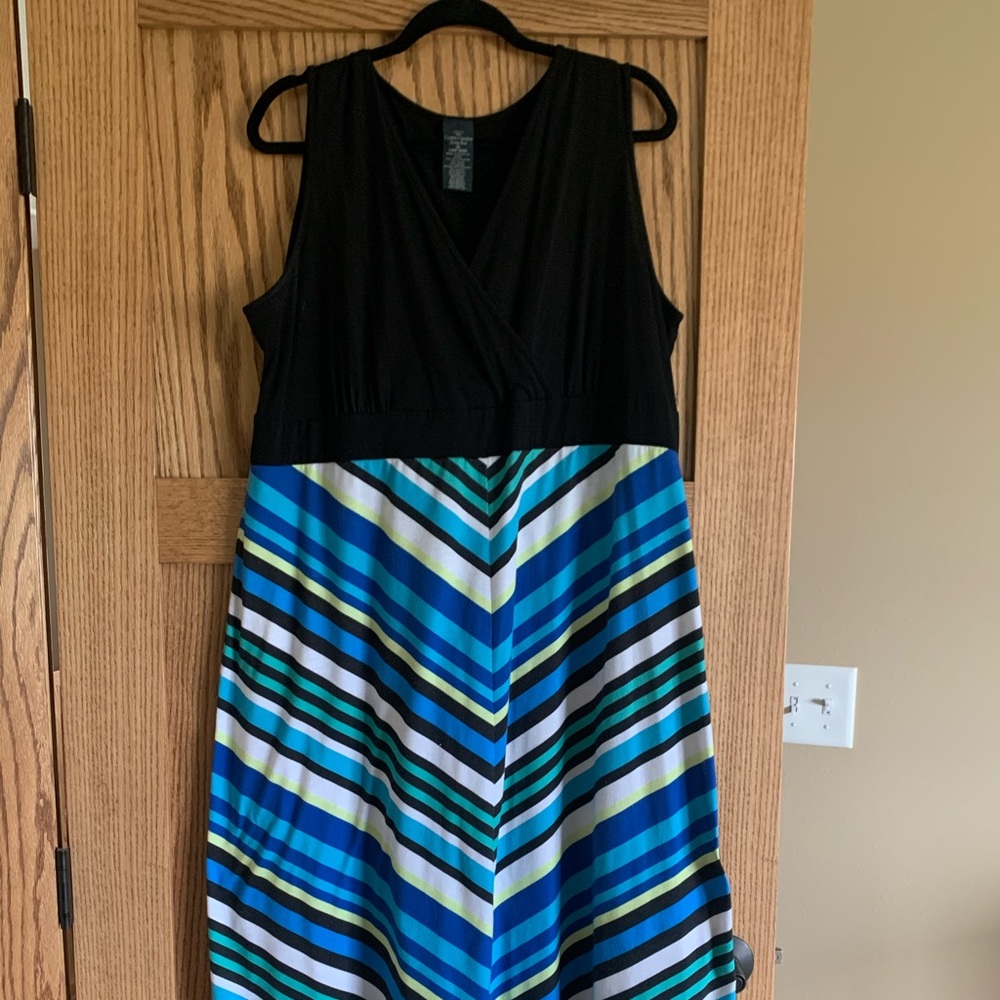 Jersey Hi-Lo Chevron Maxi